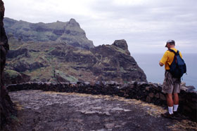 Santo Antão: Weg nach Fontainhas Santo Antão: Weg nach Fontainhas