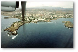 Anflug auf Praia