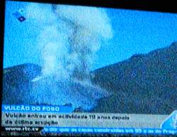 News zu Vulkanausbruch am Pico de Fogo im kapverdischen Fernsehen